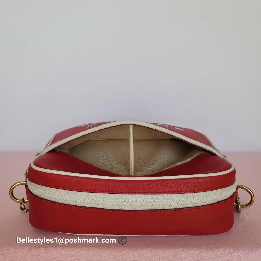 COACH Unisex 1941 Camera Glovetanned Leather with COACH Stamp Crossbody Bag⭐ - Picture 10 of 16